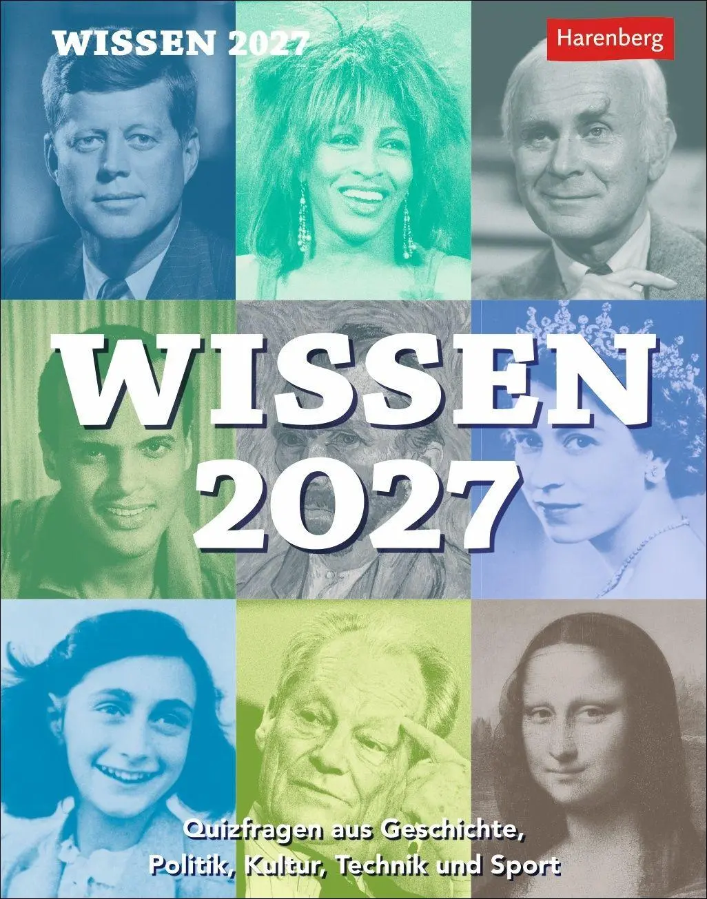 Cover: 9783840038525 | Wissen Tagesabreißkalender 2027 - Quizfragen aus Geschichte,...
