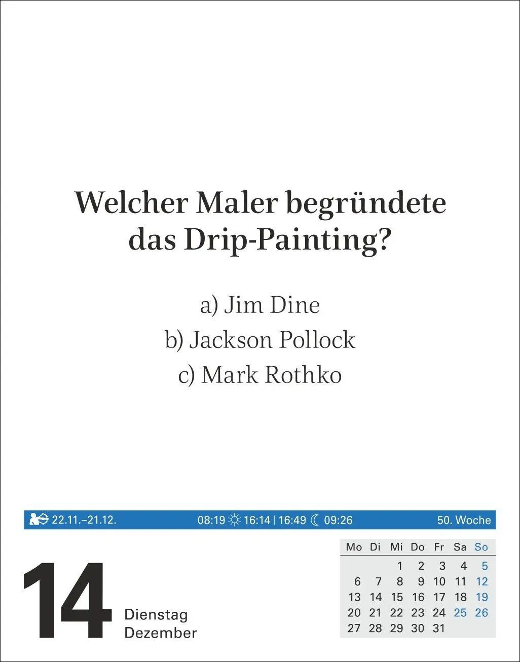 Bild: 9783840038525 | Wissen Tagesabreißkalender 2027 - Quizfragen aus Geschichte,...