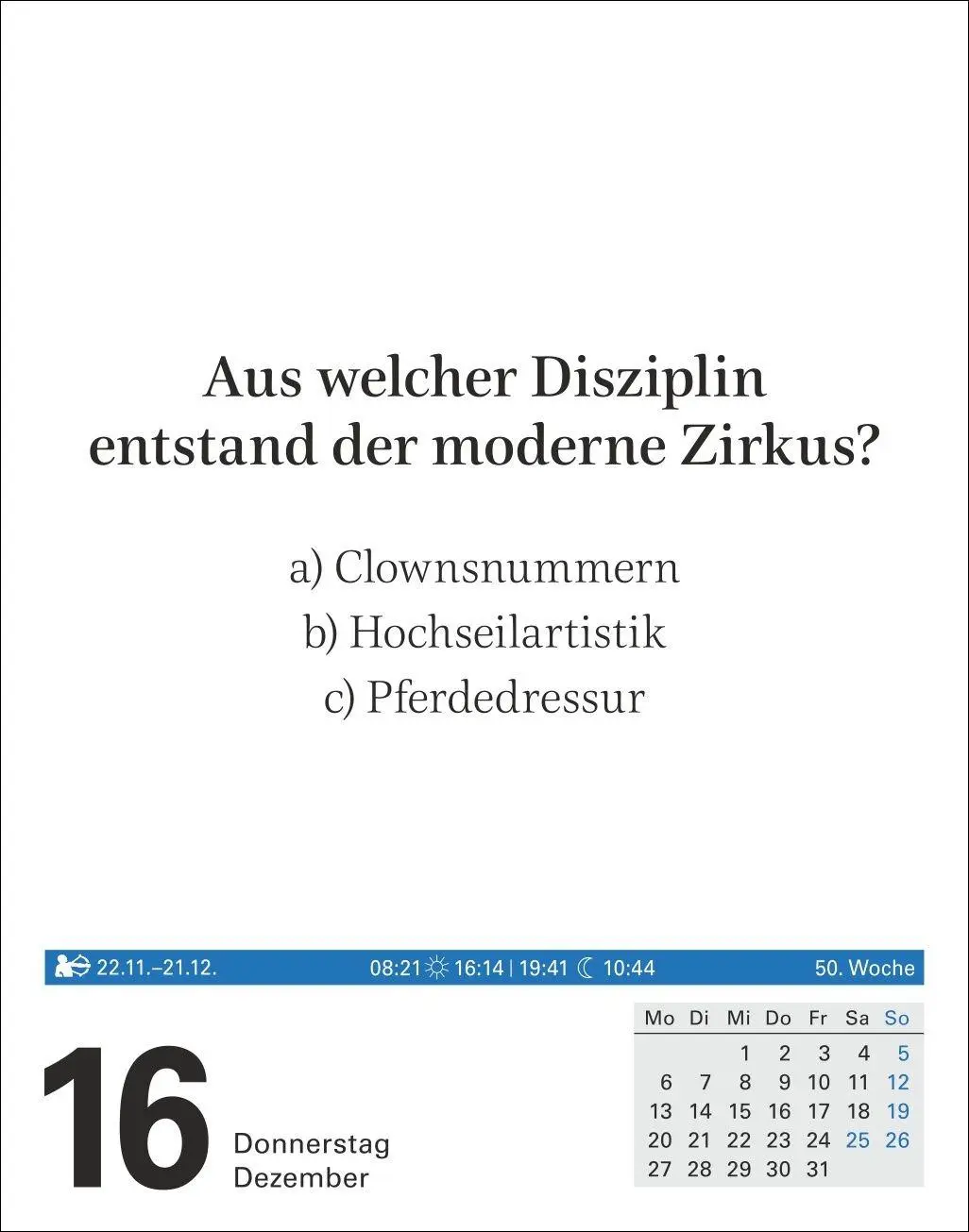 Bild: 9783840038525 | Wissen Tagesabreißkalender 2027 - Quizfragen aus Geschichte,...