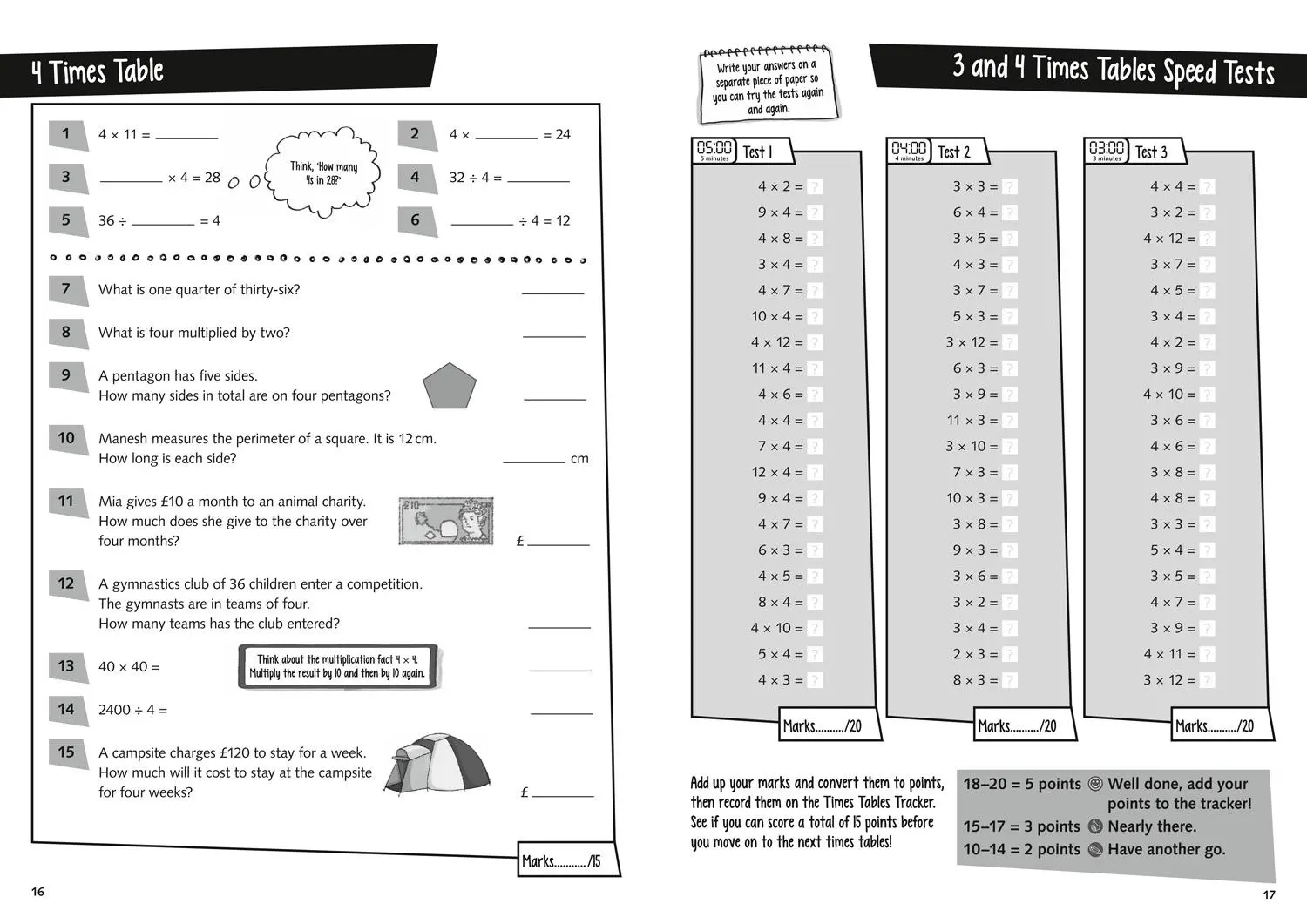 Bild: 9780008348625 | KS2 Times Tables Practice Workbook | For the 2025 Tests | Collins Ks2
