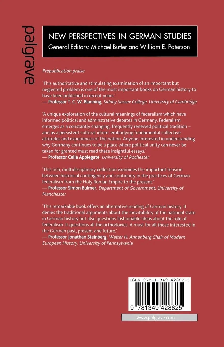 Rückseite: 9781349428625 | German Federalism | Past, Present and Future | M. Umbach | Taschenbuch