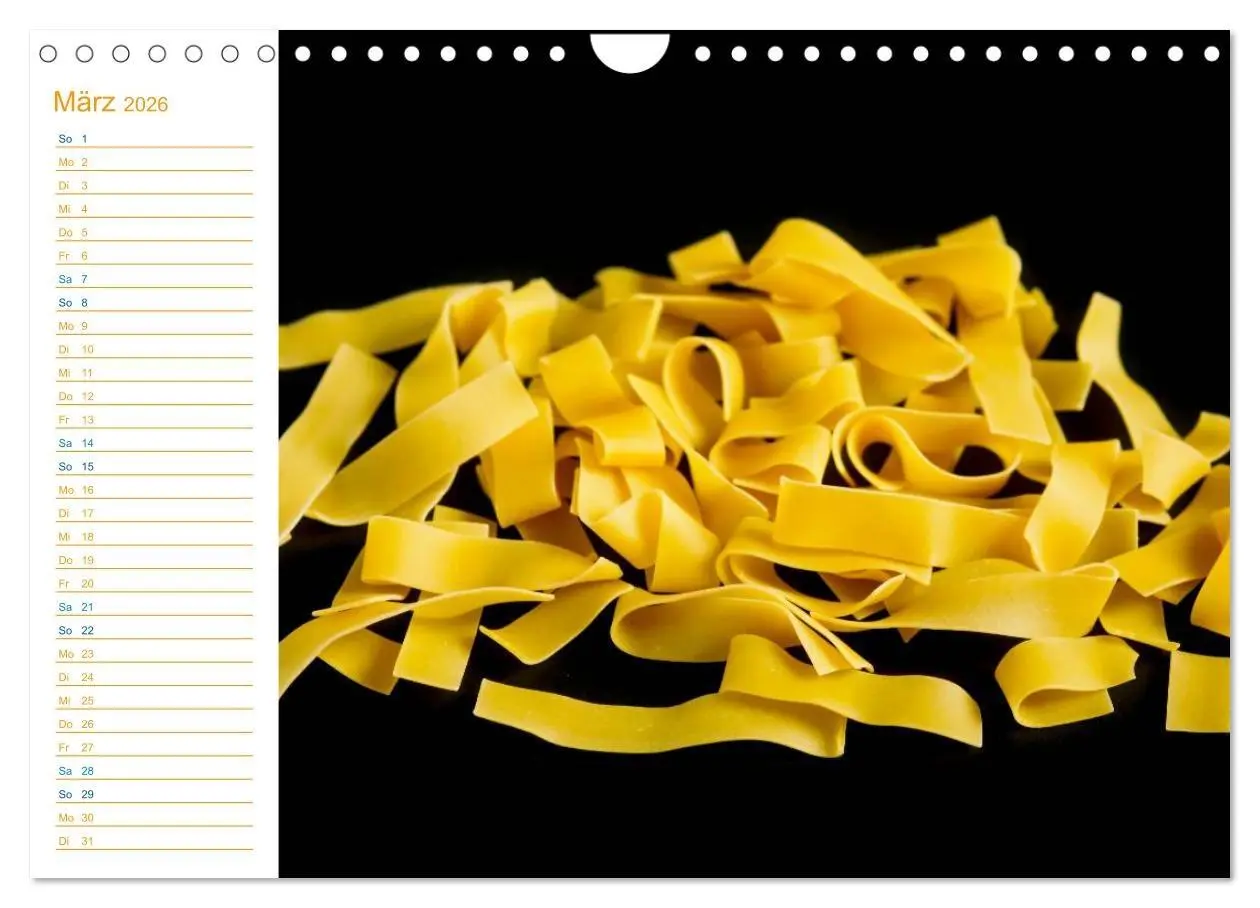 Bild: 9783457998625 | Pasta (Wandkalender 2026 DIN A4 quer), CALVENDO Monatskalender | Jäger