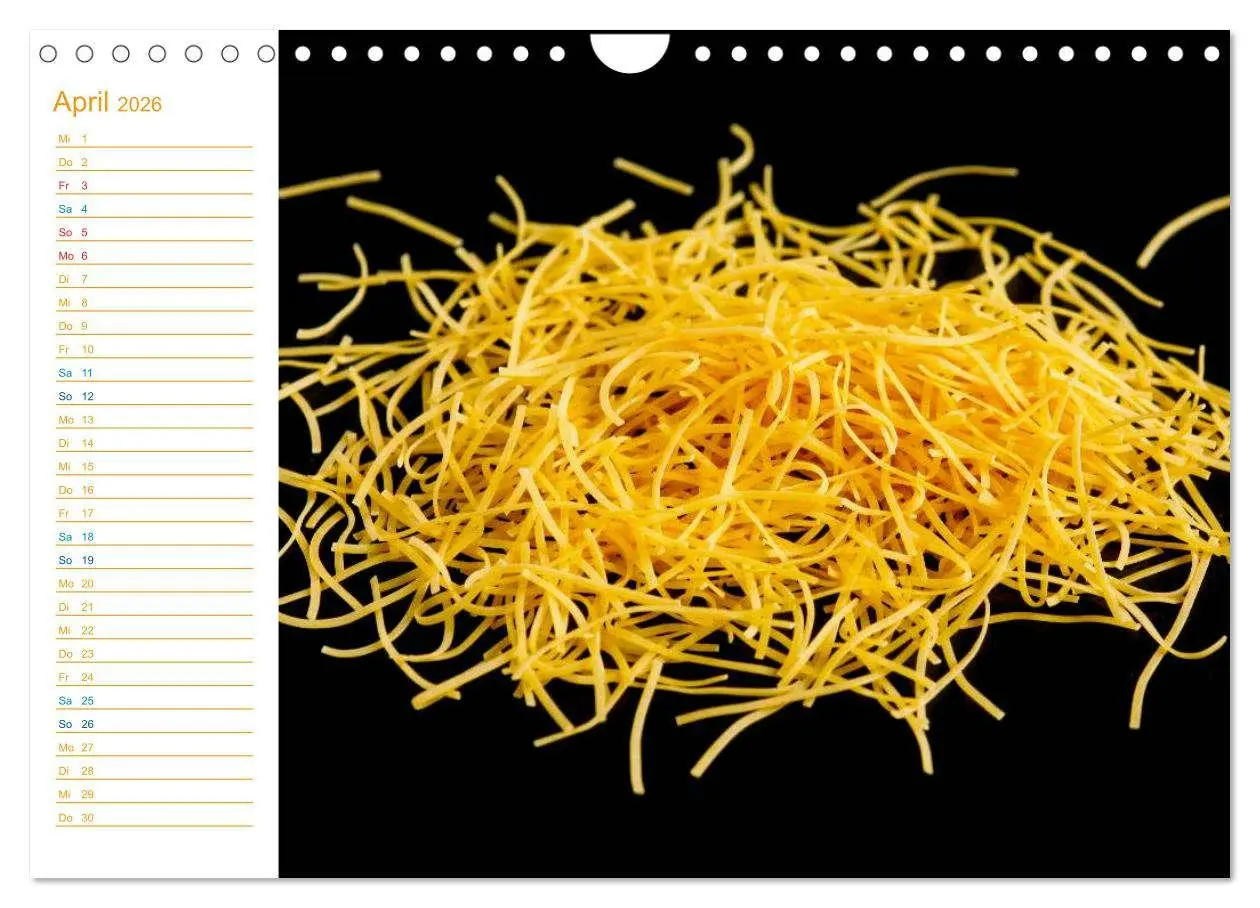 Bild: 9783457998625 | Pasta (Wandkalender 2026 DIN A4 quer), CALVENDO Monatskalender | Jäger