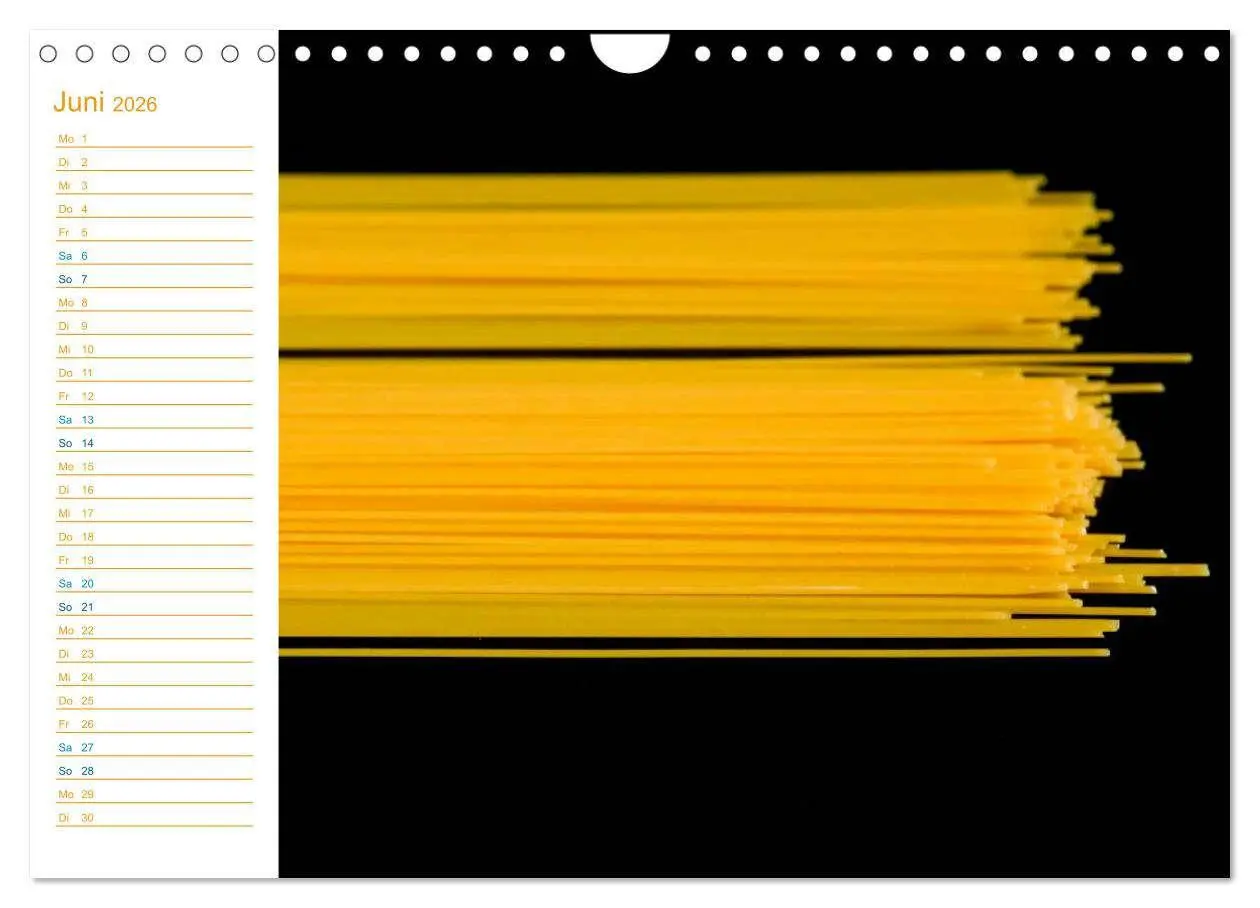Bild: 9783457998625 | Pasta (Wandkalender 2026 DIN A4 quer), CALVENDO Monatskalender | Jäger