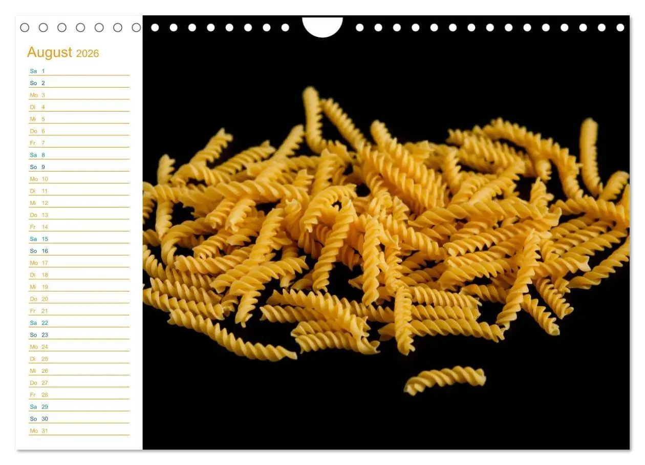 Bild: 9783457998625 | Pasta (Wandkalender 2026 DIN A4 quer), CALVENDO Monatskalender | Jäger