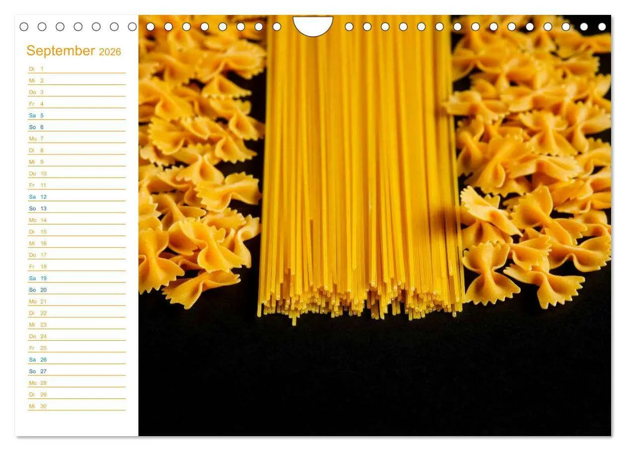 Bild: 9783457998625 | Pasta (Wandkalender 2026 DIN A4 quer), CALVENDO Monatskalender | Jäger