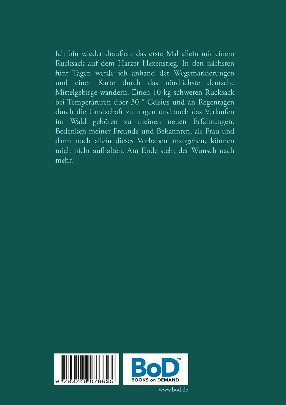 Rückseite: 9783746078625 | Harzer Hexenstieg | Wanderbericht Teil 1 | Anita Behrens-Liesen | Buch