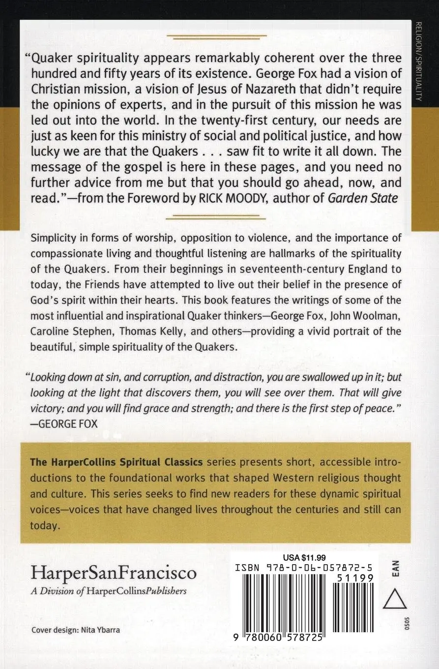 Rückseite: 9780060578725 | Quaker Spirituality | Selected Writings | Classics | Taschenbuch