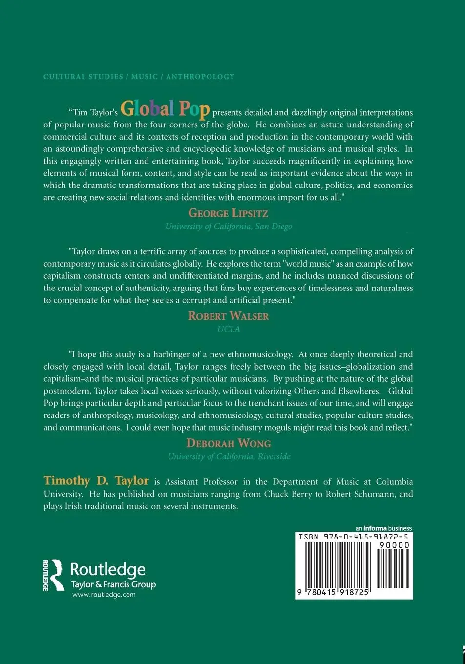 Rückseite: 9780415918725 | Global Pop | World Music, World Markets | Timothy D Taylor | Buch