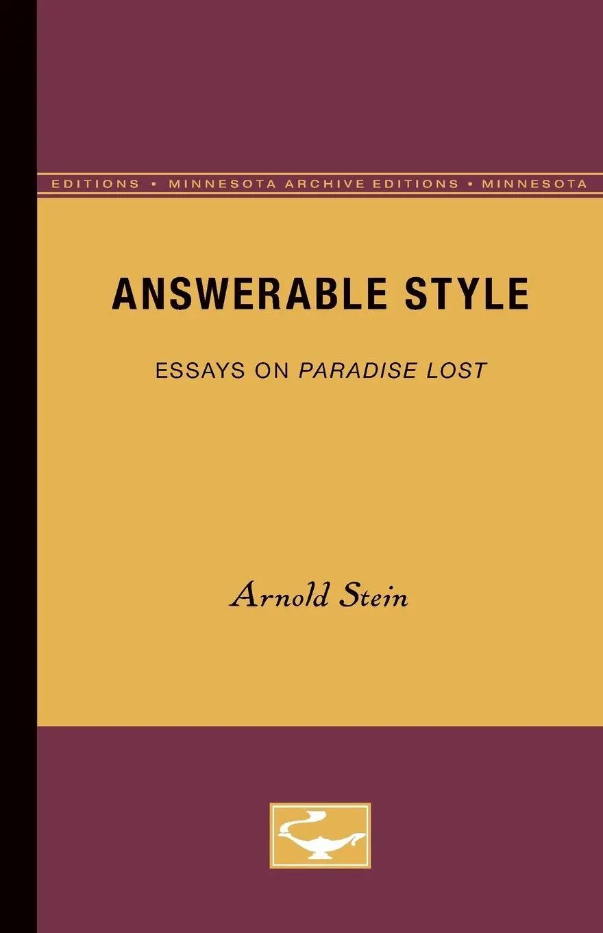 Cover: 9780816658725 | Answerable Style | Essays on Paradise Lost | Arnold Stein | Buch