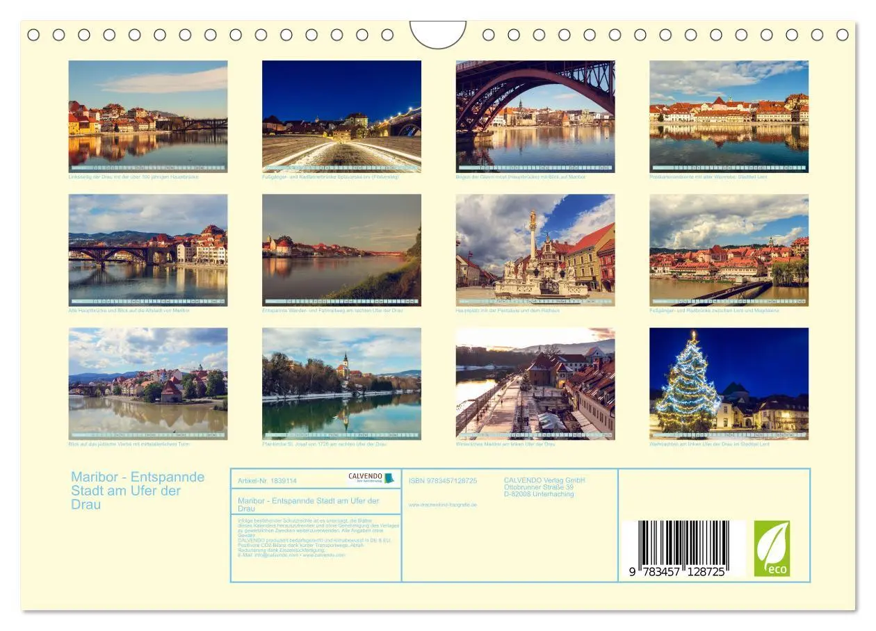 Bild: 9783457128725 | Maribor - Entspannde Stadt am Ufer der Drau (Wandkalender 2025 DIN...