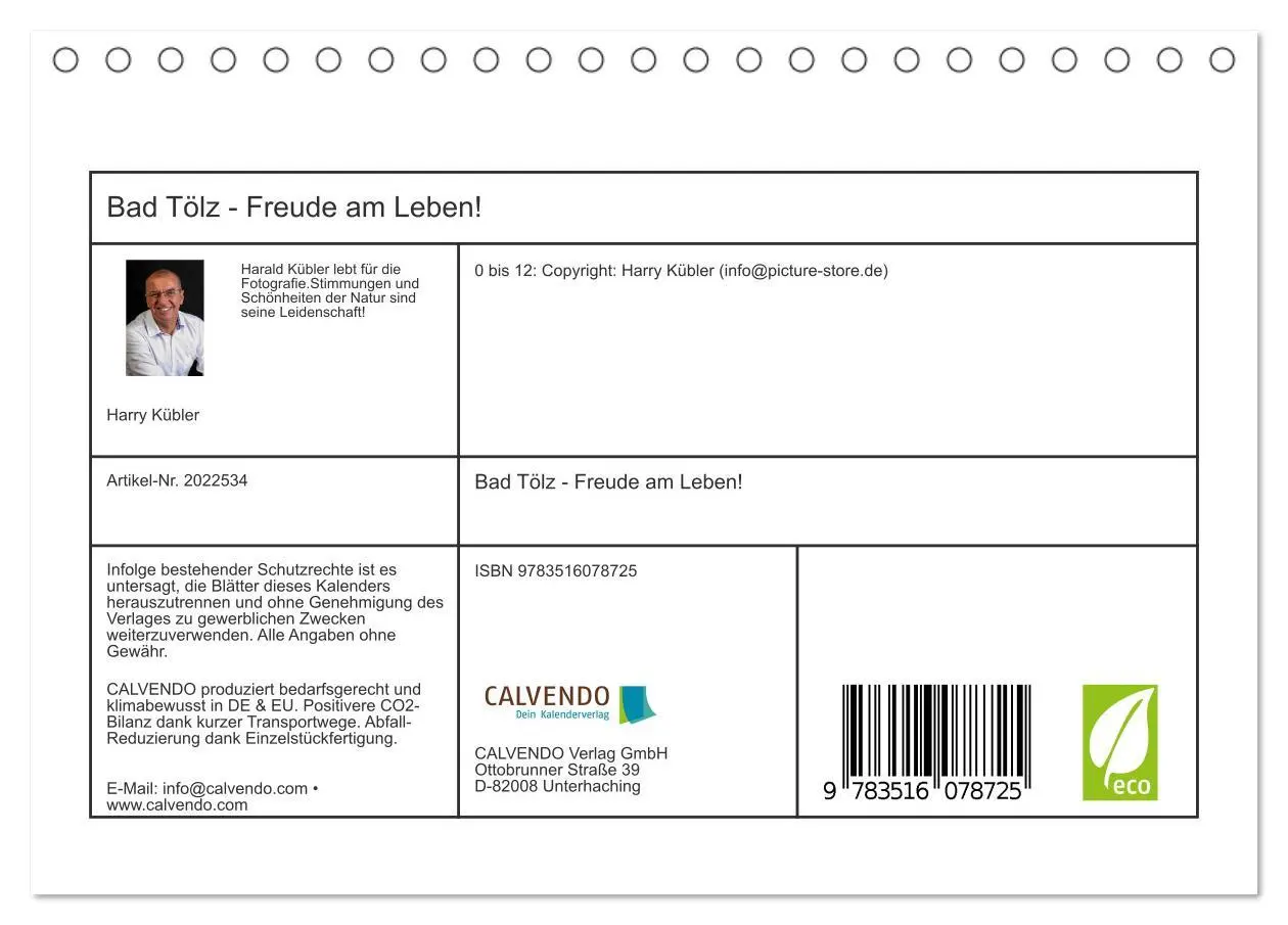 Bild: 9783516078725 | Bad Tölz - Freude am Leben! (Tischkalender 2026 DIN A5 quer),...