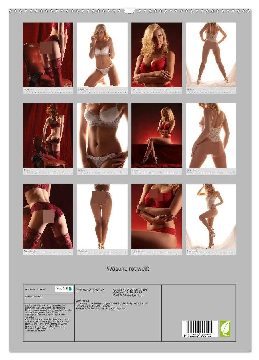 Bild: 9783516388725 | Wäsche rot weiß (hochwertiger Premium Wandkalender 2026 DIN A2...