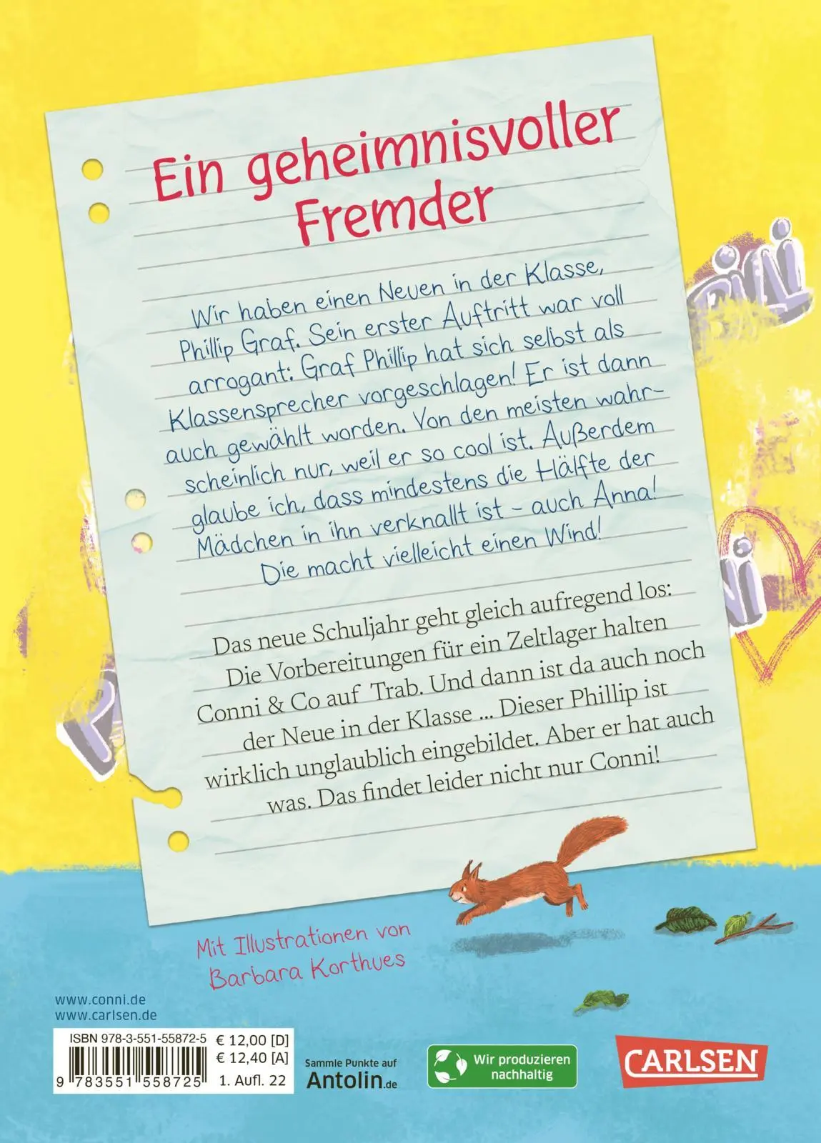 Rückseite: 9783551558725 | Conni &amp; Co 2: Conni und der Neue | Dagmar Hoßfeld | Buch | Conni &amp; Co