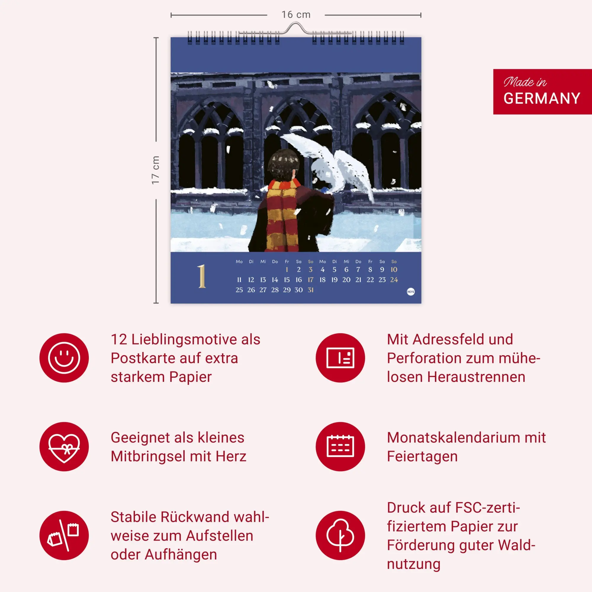 Bild: 9783756418725 | Harry Potter Postkartenkalender 2027 | Kalender | 13 S. | Deutsch