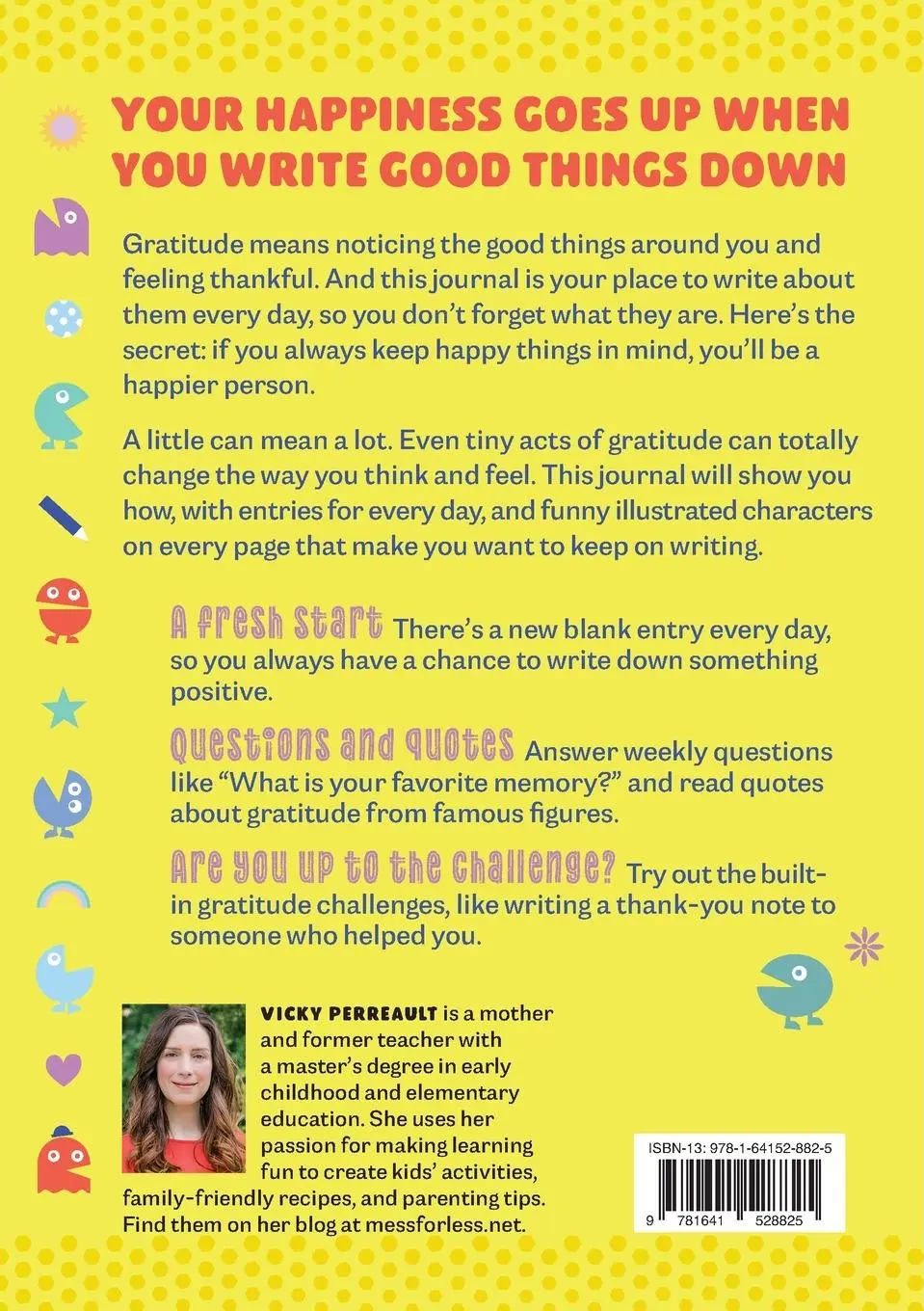 Rückseite: 9781641528825 | Today Is Great! | A Daily Gratitude Journal for Kids | Vicky Perreault