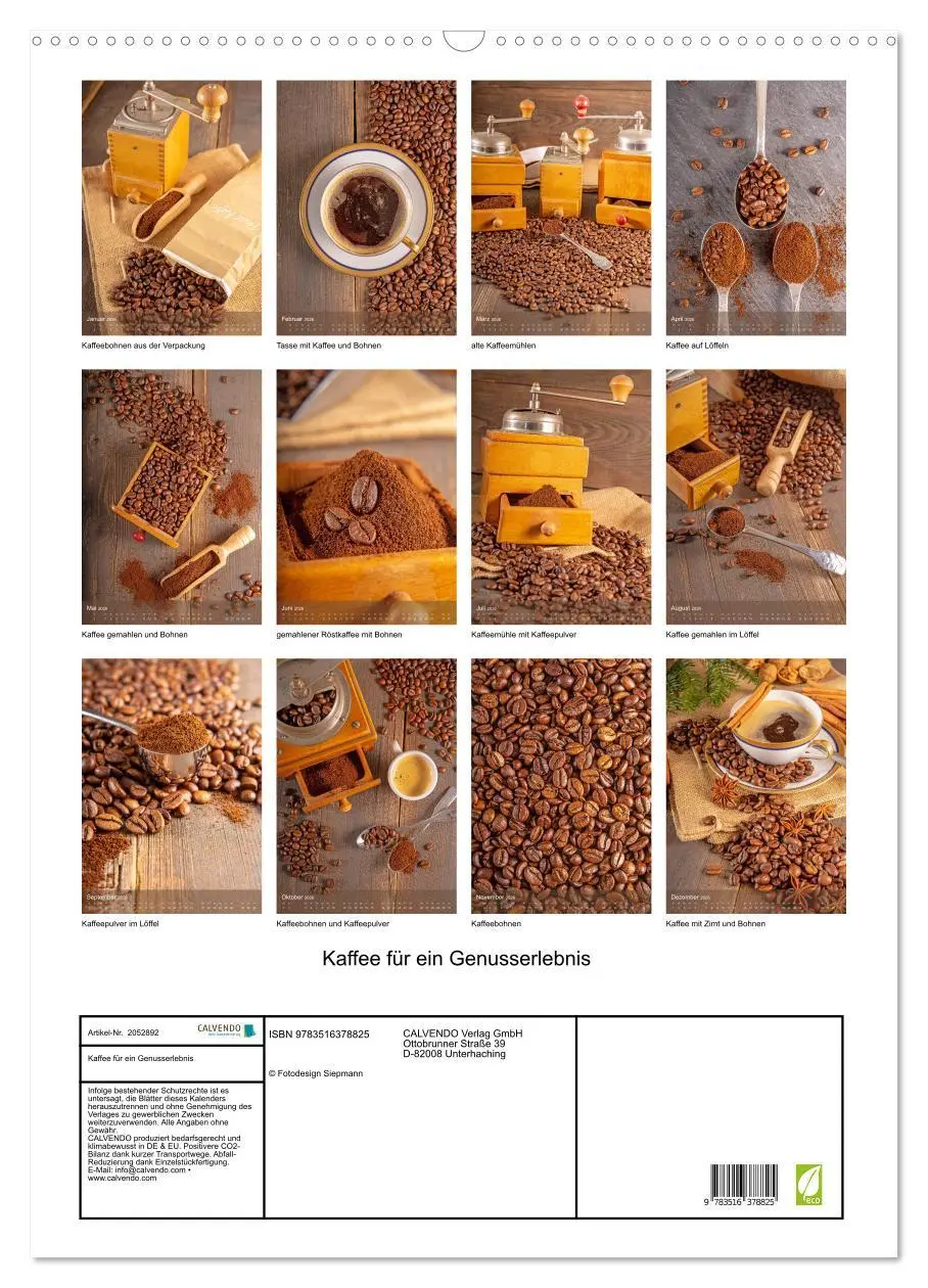 Bild: 9783516378825 | Kaffee für ein Genusserlebnis (Wandkalender 2026 DIN A2 hoch),...