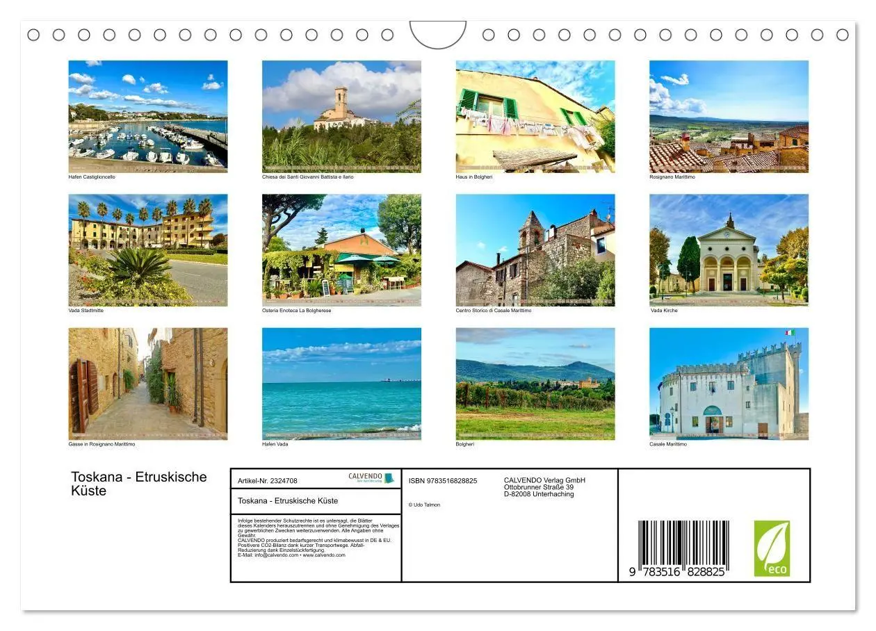 Bild: 9783516828825 | Toskana - Etruskische Küste (Wandkalender 2027 DIN A4 quer),...