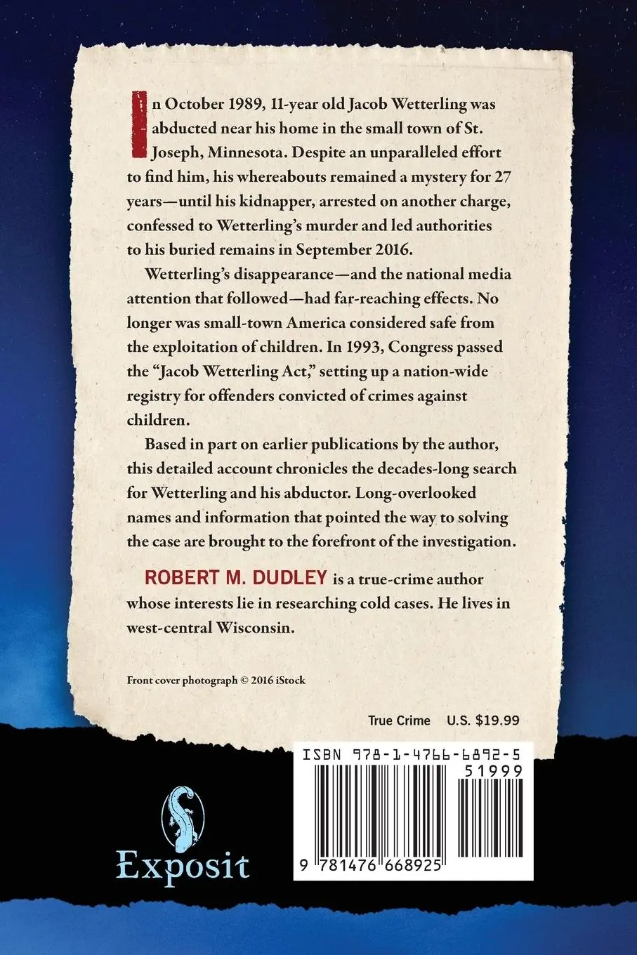 Rückseite: 9781476668925 | Finding Jacob Wetterling | Robert M. Dudley | Taschenbuch | Englisch