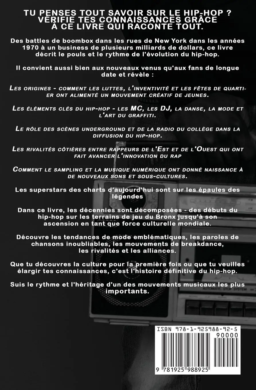 Rückseite: 9781925988925 | L'histoire du Hip-Hop | Volume 1 | Eric Reese | Taschenbuch | 2024