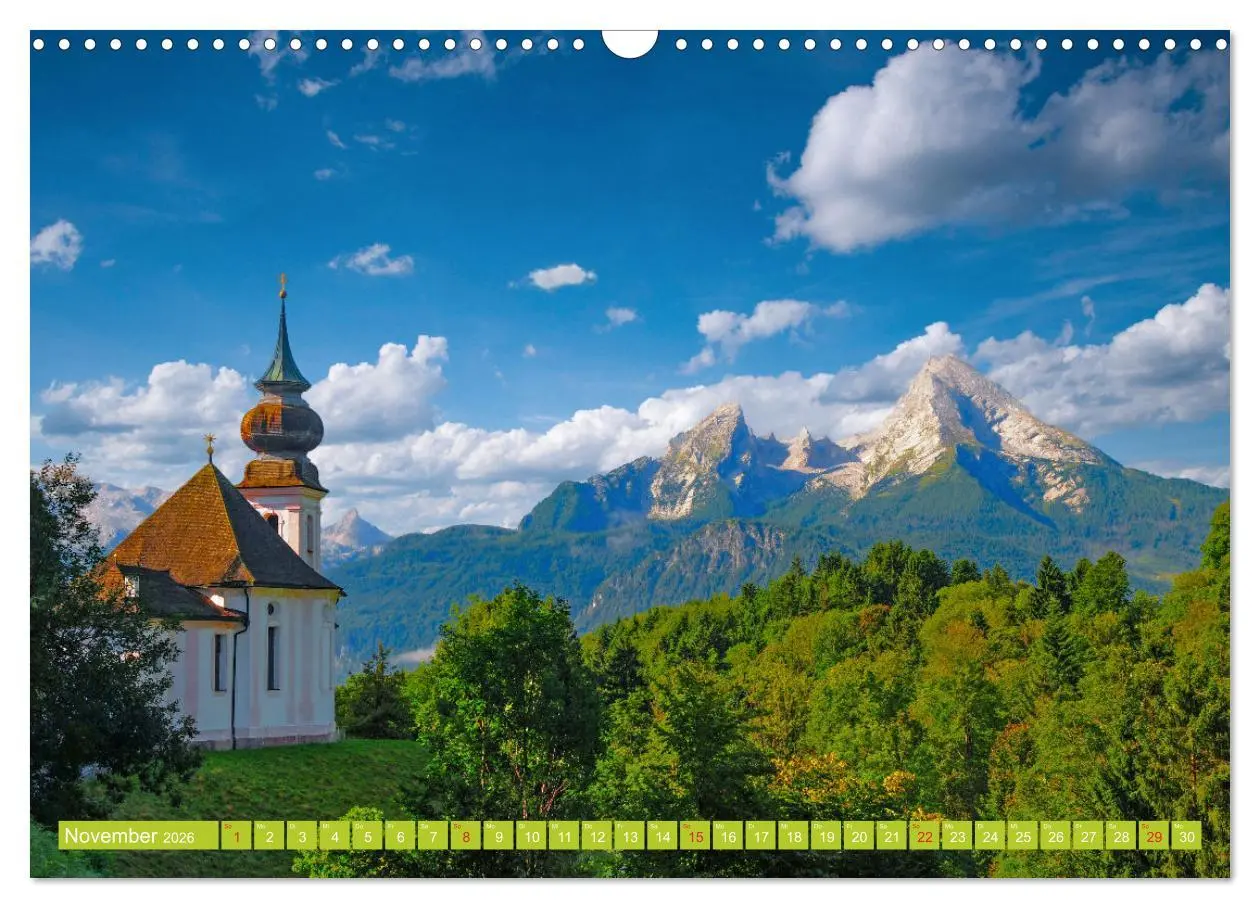 Bild: 9783516128925 | Kirchen und Kapellen in Bayern (Wandkalender 2026 DIN A3 quer),...