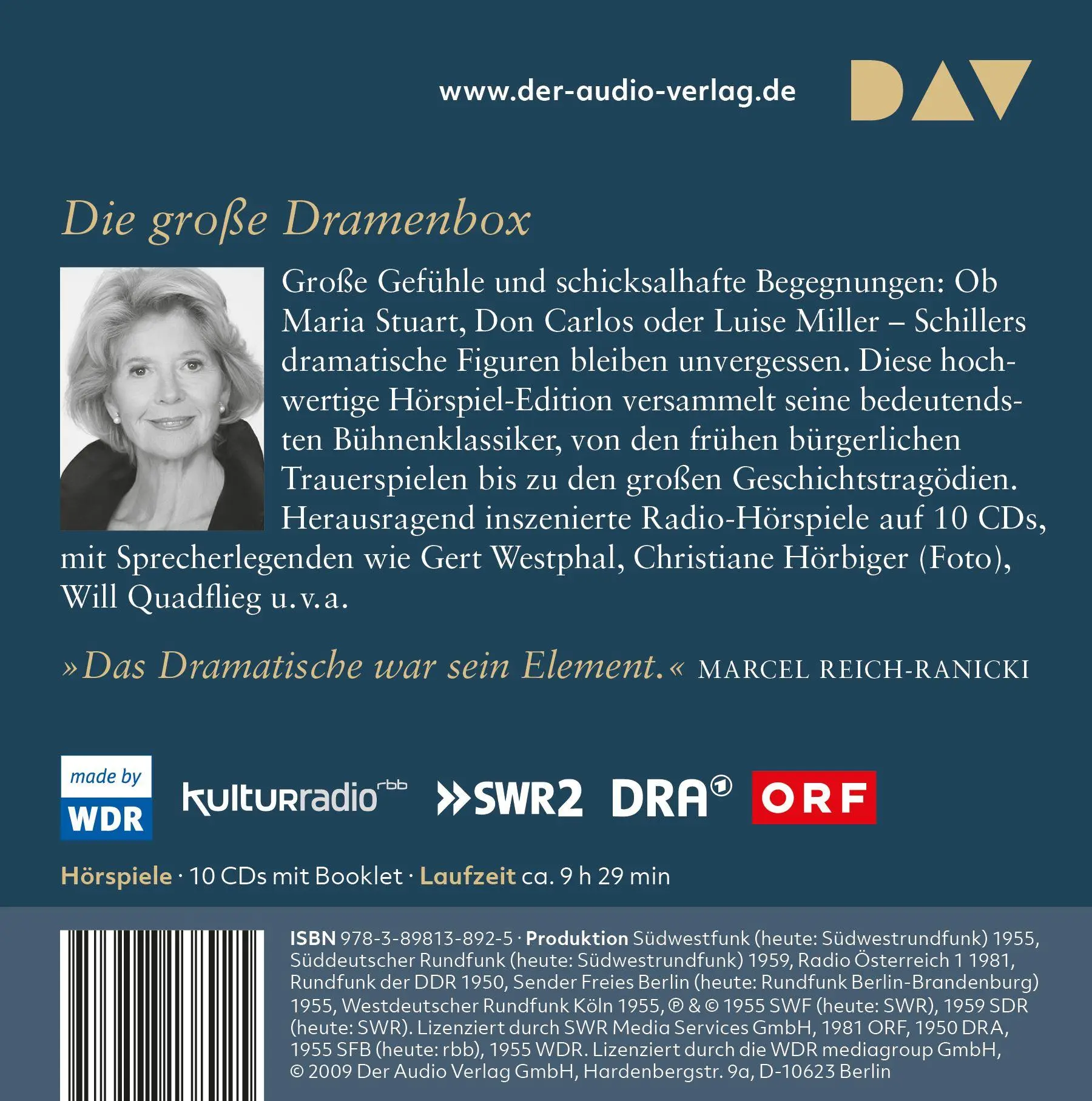 Rückseite: 9783898138925 | Dramen. Kabale und Liebe, Maria Stuart, Don Carlos, Wilhelm Tell,...