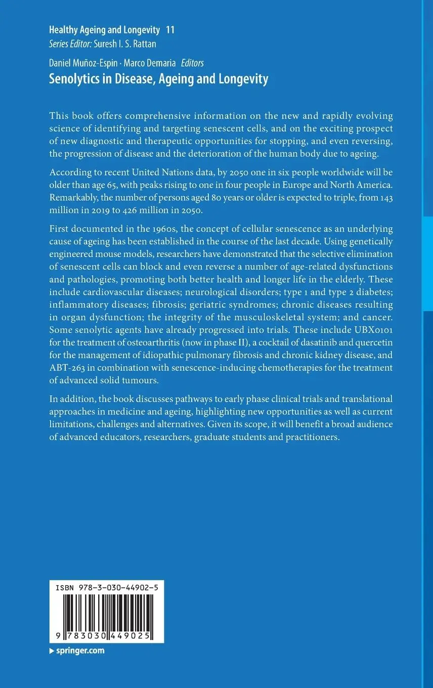 Rückseite: 9783030449025 | Senolytics in Disease, Ageing and Longevity | Marco Demaria (u. a.)