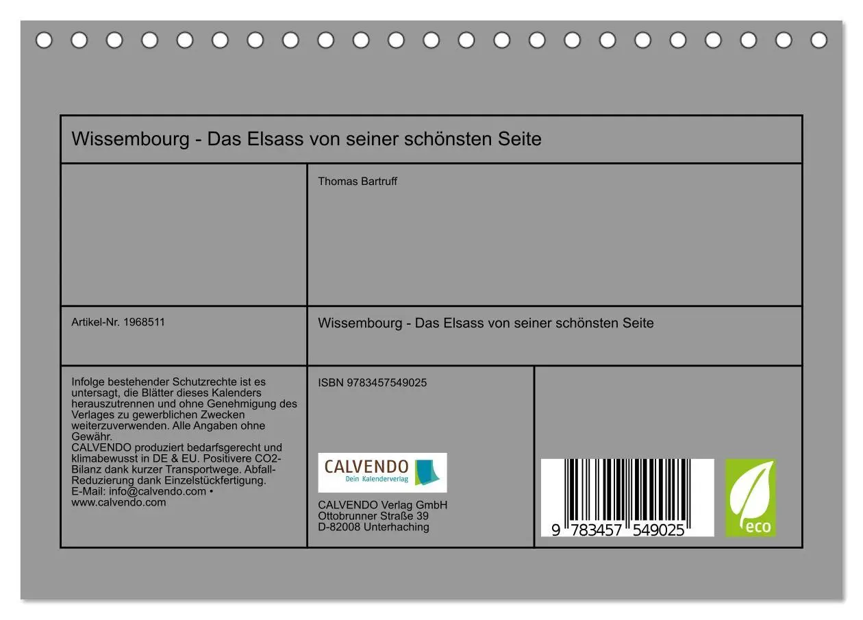 Bild: 9783457549025 | Wissembourg - Das Elsass von seiner schönsten Seite (Tischkalender...