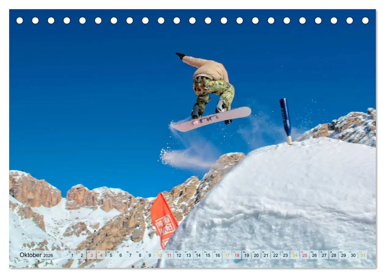 Bild: 9783457859025 | Snowboard - so cool (Tischkalender 2026 DIN A5 quer), CALVENDO...