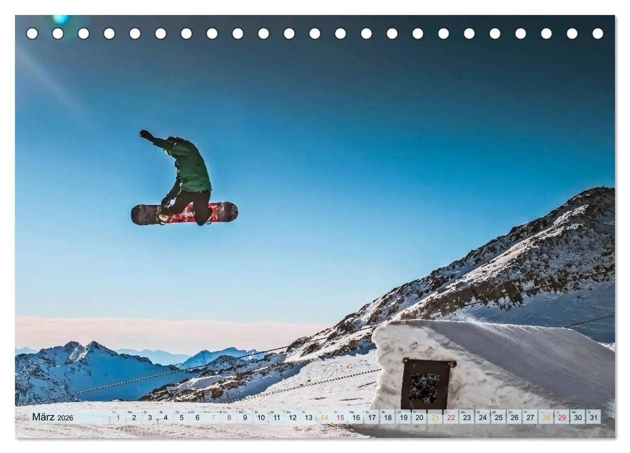 Bild: 9783457859025 | Snowboard - so cool (Tischkalender 2026 DIN A5 quer), CALVENDO...