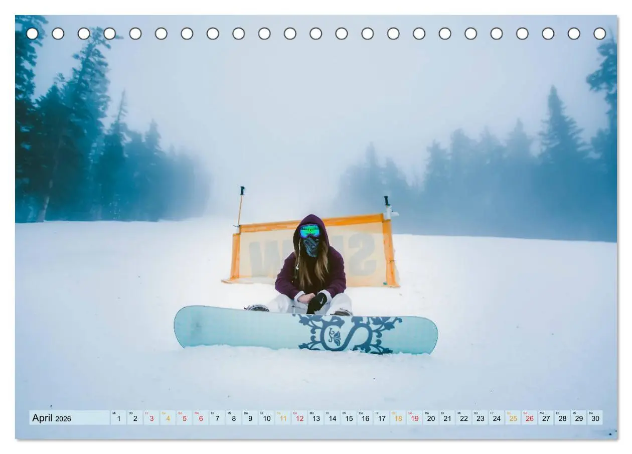 Bild: 9783457859025 | Snowboard - so cool (Tischkalender 2026 DIN A5 quer), CALVENDO...