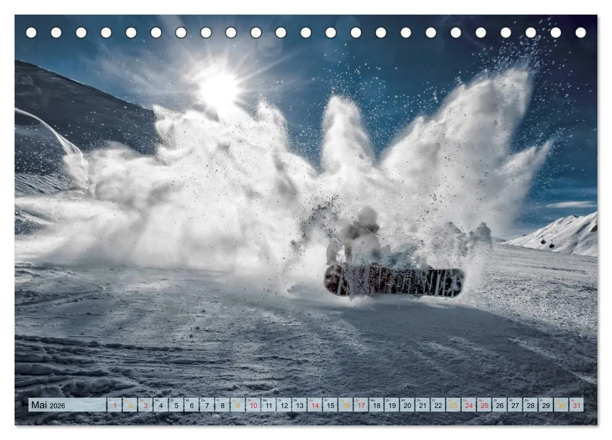 Bild: 9783457859025 | Snowboard - so cool (Tischkalender 2026 DIN A5 quer), CALVENDO...