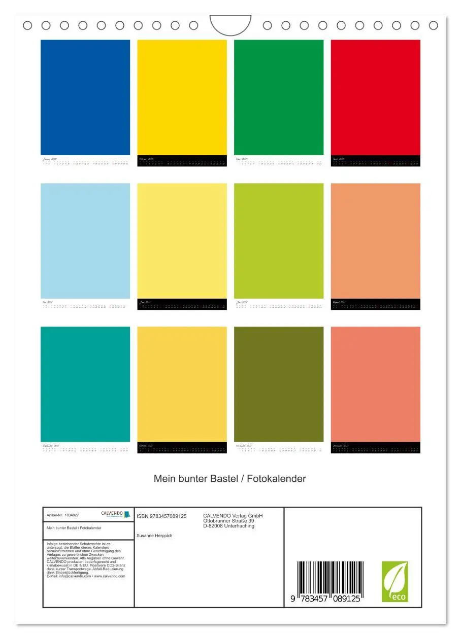 Bild: 9783457089125 | Mein bunter Bastel / Fotokalender (Wandkalender 2025 DIN A4 hoch),...