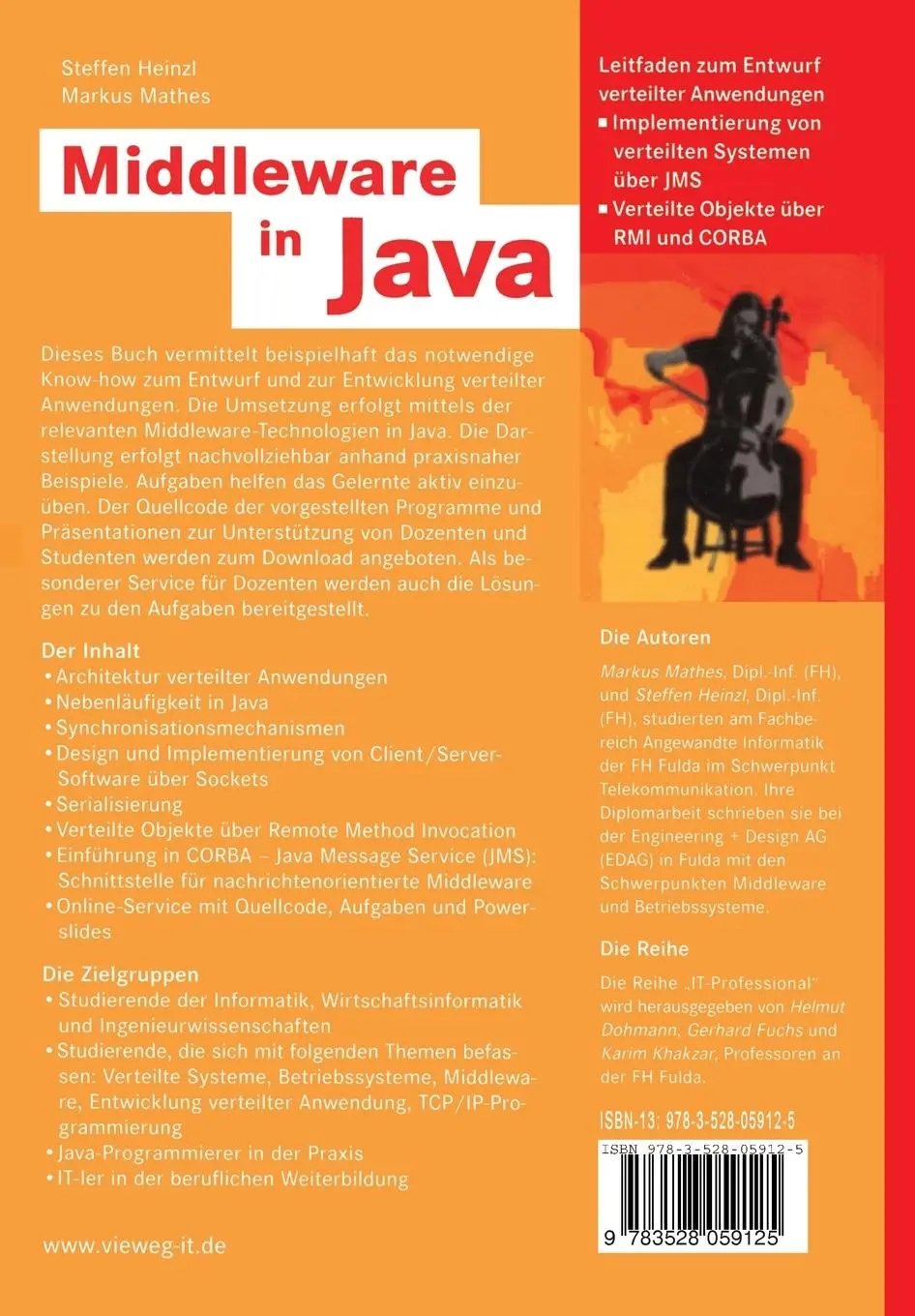 Rückseite: 9783528059125 | Middleware in Java | Markus Mathes (u. a.) | Taschenbuch | xix | 2005