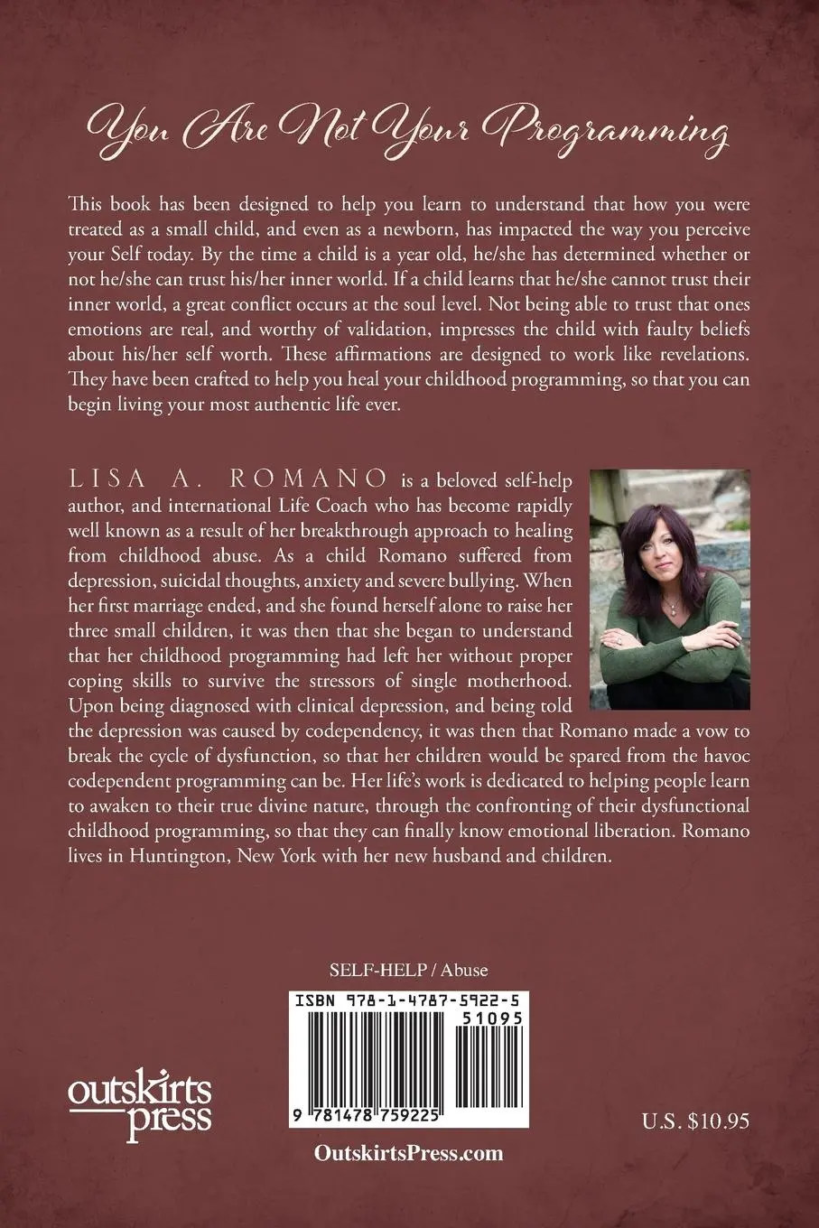 Rückseite: 9781478759225 | Loving The Self Affirmations | Healing Childhood Brainwashing | Romano