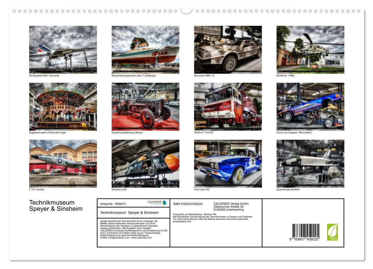 Bild: 9783457459225 | Technikmuseum Speyer &amp; Sinsheim (hochwertiger Premium Wandkalender...