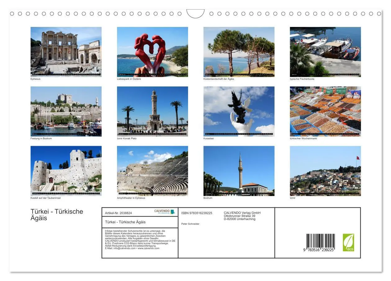 Bild: 9783516239225 | Türkei - Türkische Ägäis (Wandkalender 2026 DIN A3 quer), CALVENDO...
