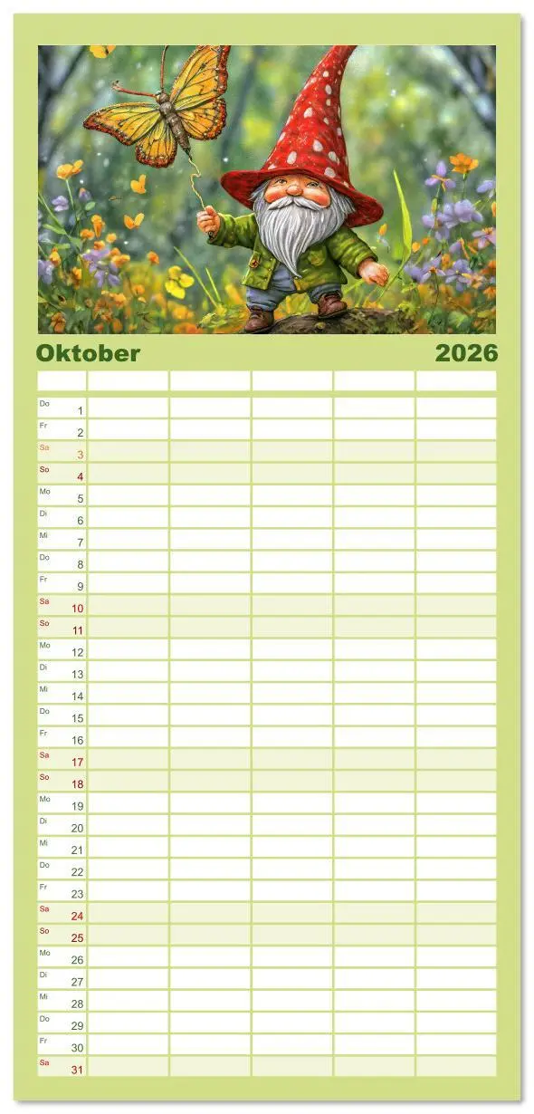 Bild: 9783516619225 | Familienplaner 2026 - Wichtelwelten - Ein Jahr im Verborgenen mit 5...