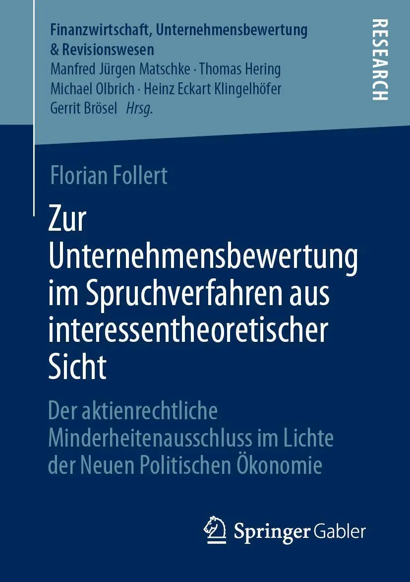 Cover: 9783658289225 | Zur Unternehmensbewertung im Spruchverfahren aus...