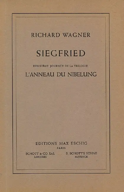 Cover: 9783795739225 | Siegfried, Textbuch/Libretto | Der Ring des Nibelungen. WWV 86c.