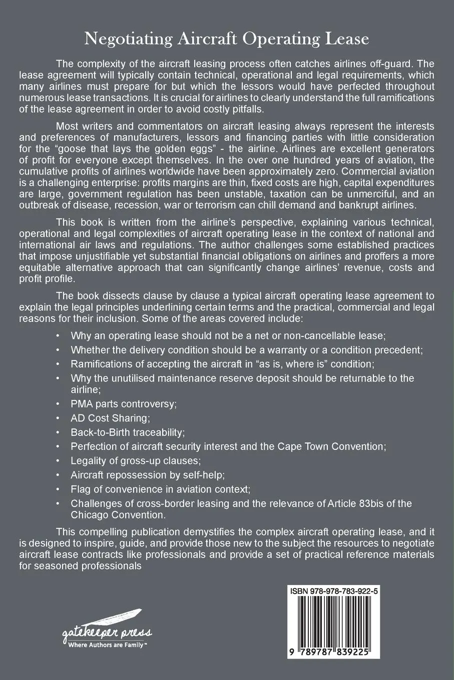Rückseite: 9789787839225 | Negotiating Aircraft Operating Lease - A Comparative Legal and...