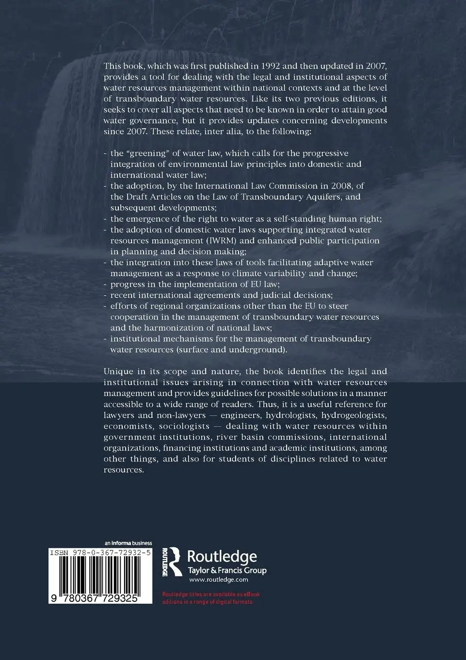 Rückseite: 9780367729325 | Principles of Water Law and Administration | Dante A. Caponera (u. a.)