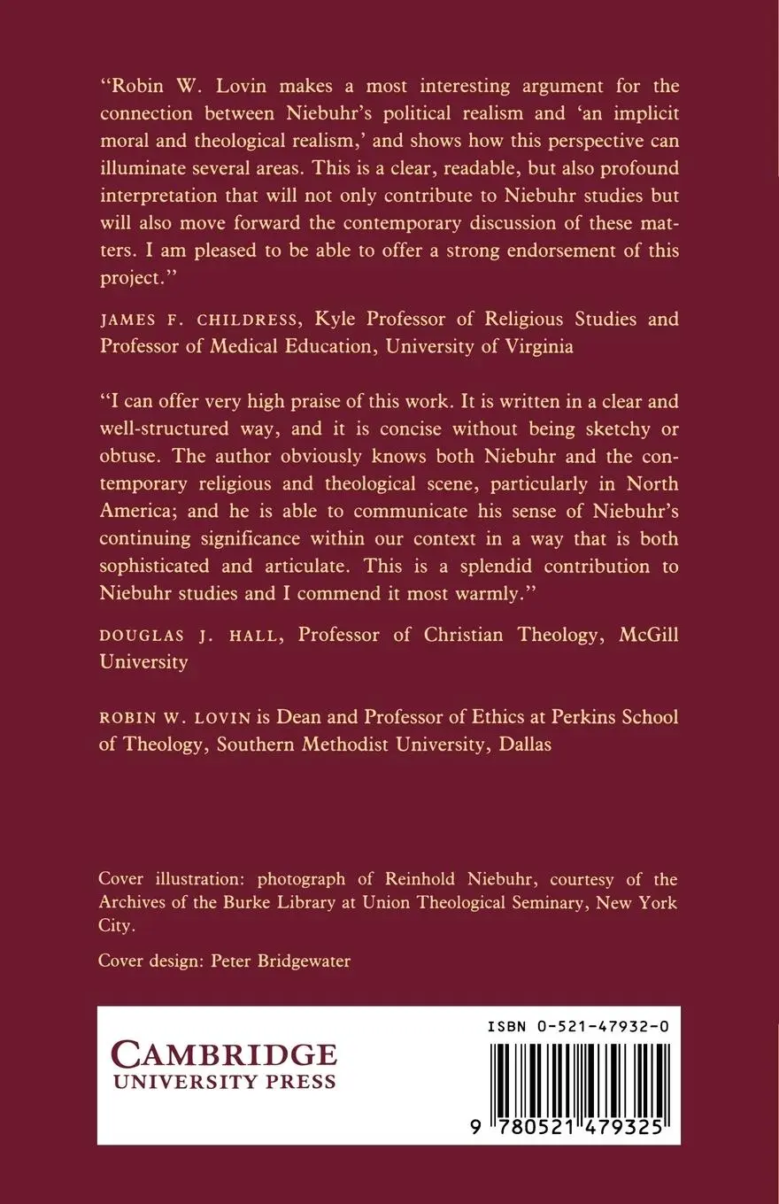 Rückseite: 9780521479325 | Reinhold Niebuhr and Christian Realism | Robin W. Lovin | Taschenbuch