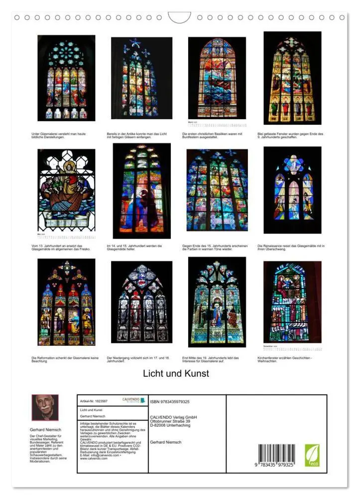Bild: 9783435979325 | Licht und Kunst (Wandkalender 2025 DIN A3 hoch), CALVENDO...
