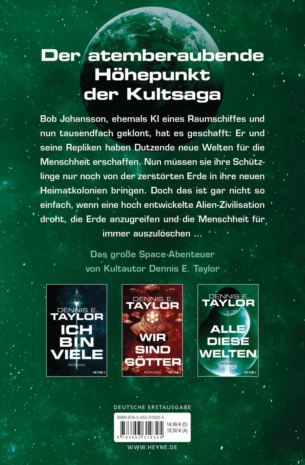 Bild: 9783453319325 | Alle diese Welten | Roman | Dennis E. Taylor | Taschenbuch | Bobiverse