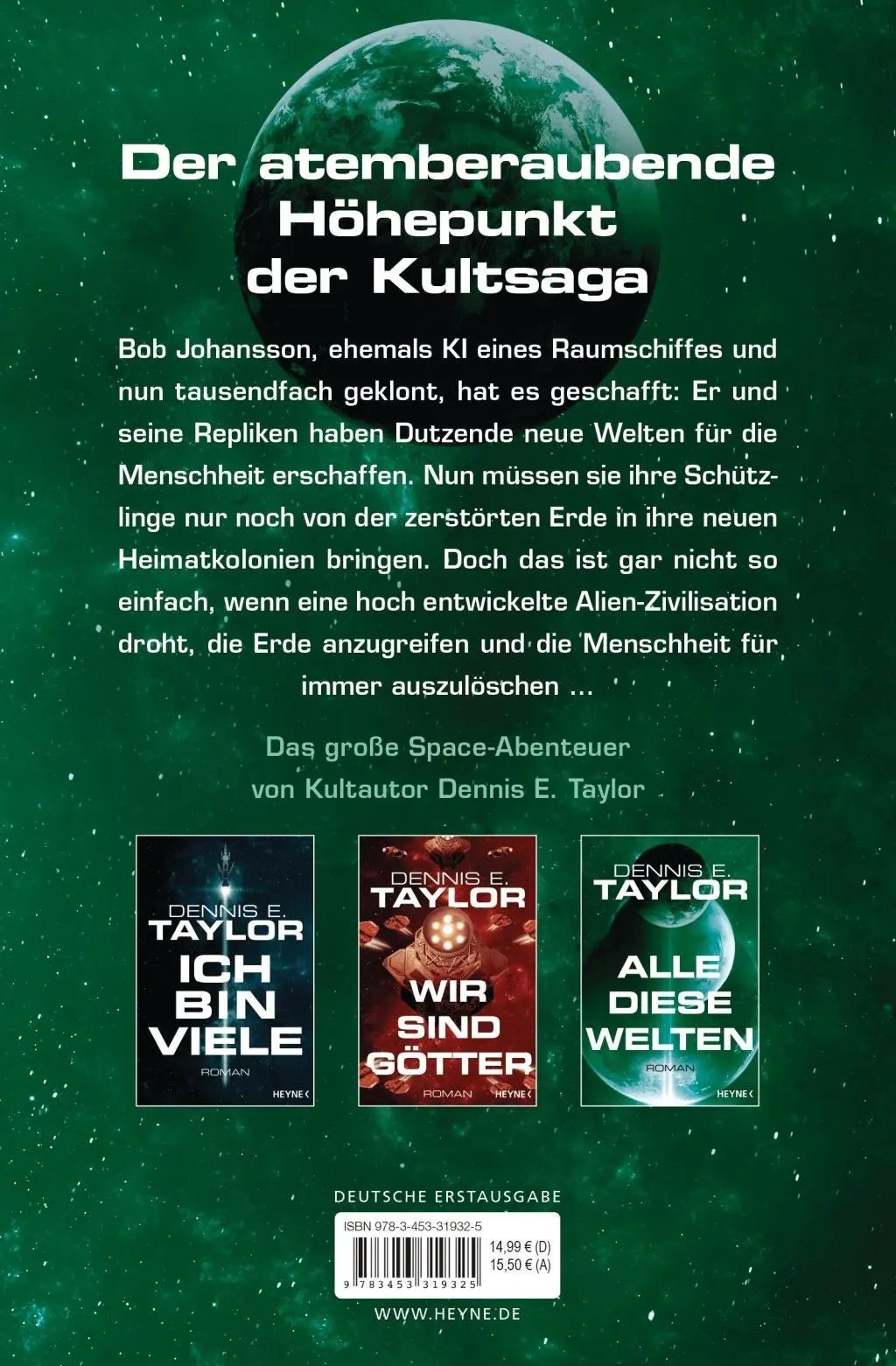 Bild: 9783453319325 | Alle diese Welten | Roman | Dennis E. Taylor | Taschenbuch | Bobiverse