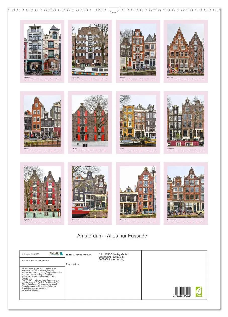 Bild: 9783516379525 | Amsterdam - Alles nur Fassade (Wandkalender 2026 DIN A2 hoch),...