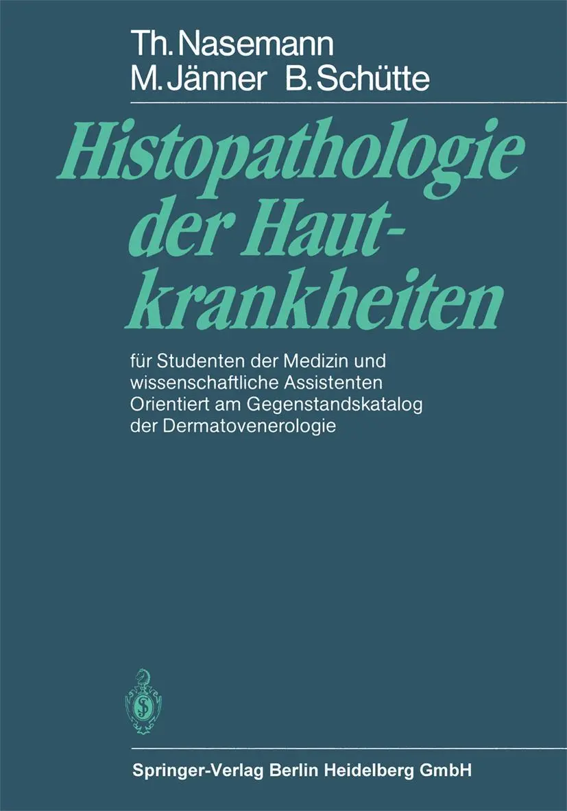 Cover: 9783540109525 | Histopathologie der Hautkrankheiten | T. Nasemann (u. a.) | Buch | xiv