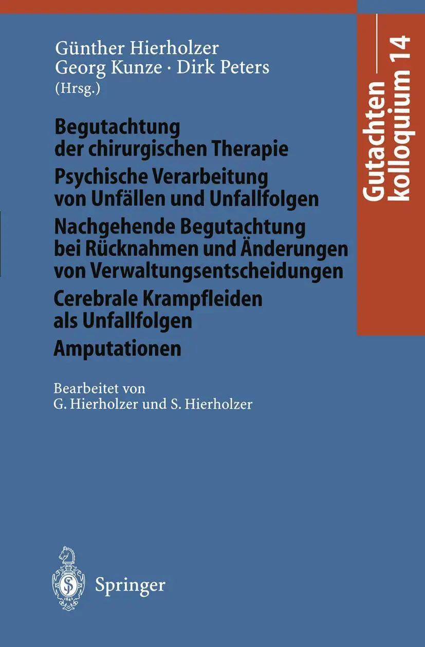 Cover: 9783540659525 | Gutachtenkolloquium 14 | S. Hierholzer (u. a.) | Taschenbuch | xii