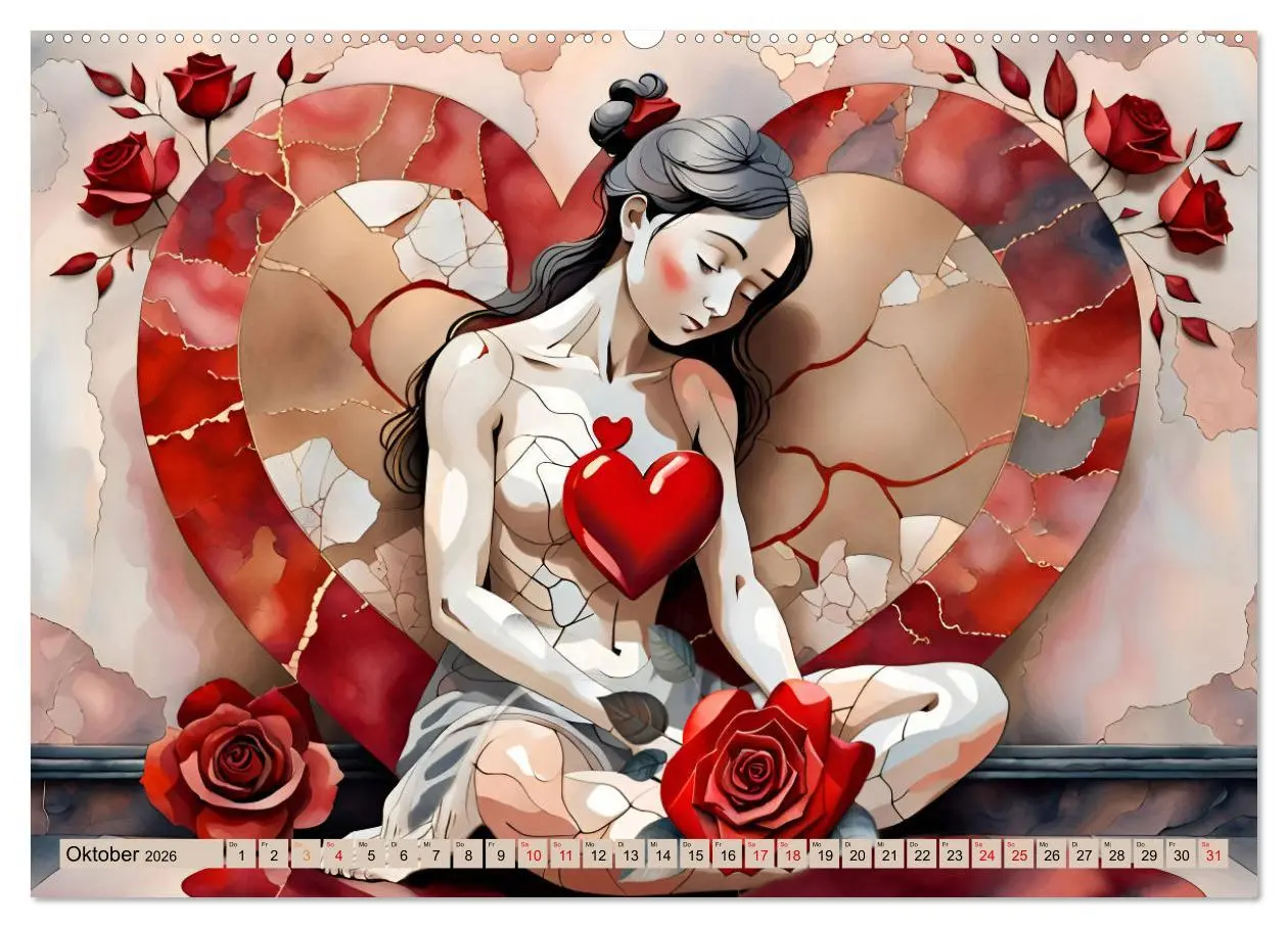Bild: 9783457419625 | Herzensliebe und Trauer (Wandkalender 2026 DIN A2 quer), CALVENDO...